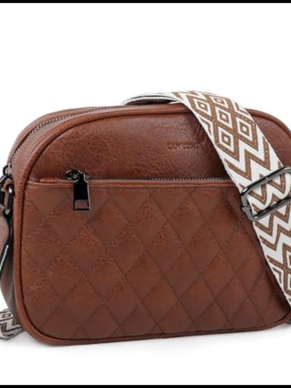 Small Crossbody Bag Vegan Leather Travel Purse Quilted Sling